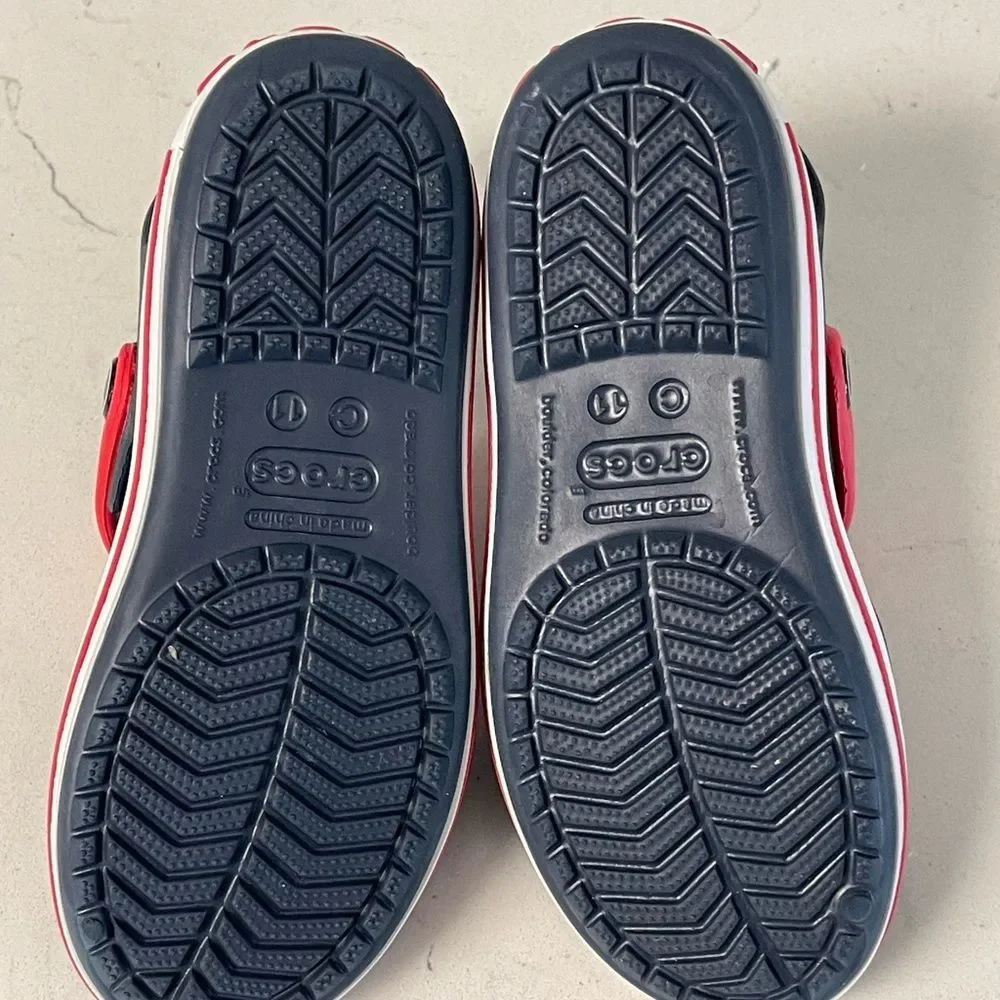 Toddler Crocband™ Cruiser Sandal Sandals Navy / Varsity Red Size 11